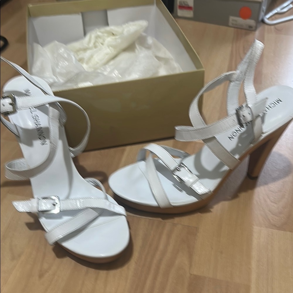 White Women's Heeled Sandals